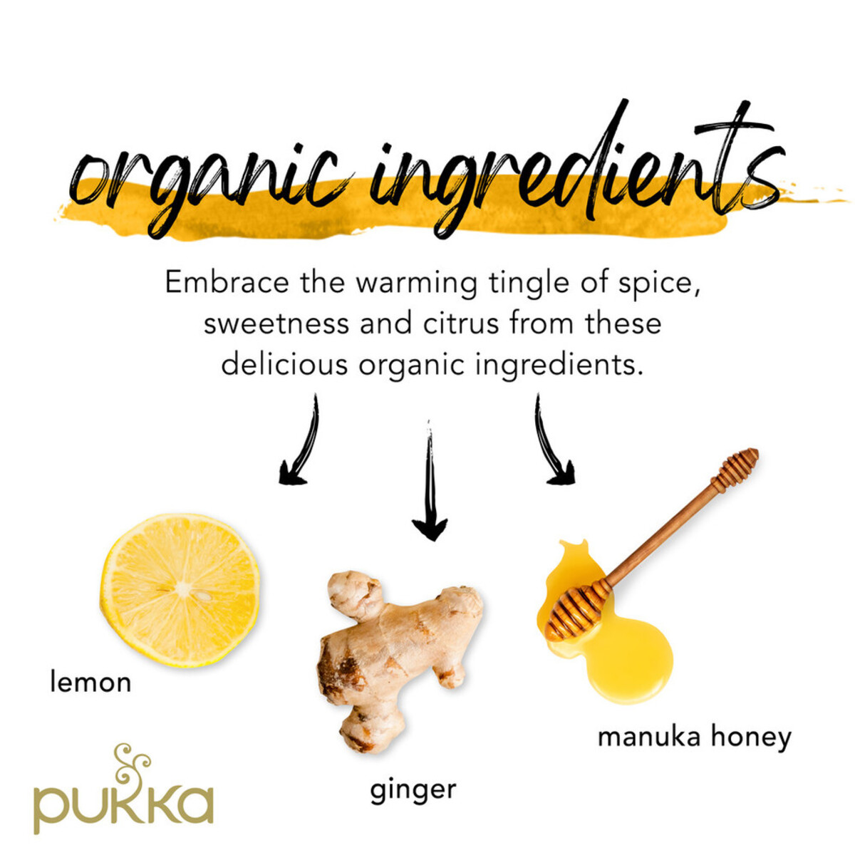 Pukka Organic Herbal Tea Lemon Ginger & Manuka Honey 20 pcs