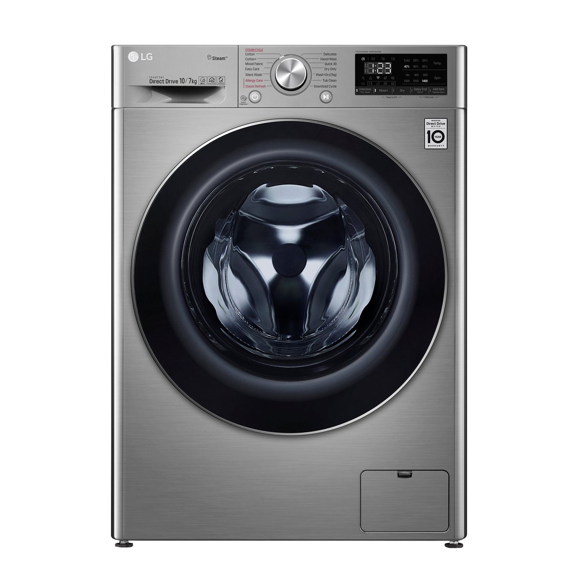 Buy LG Front Load Washer & Dryer F4V5RGP2T 10/7KG, AI DD™, Steam+™, TrueSteam™ Online at Best Price | Washer & Dryers | Lulu UAE in UAE