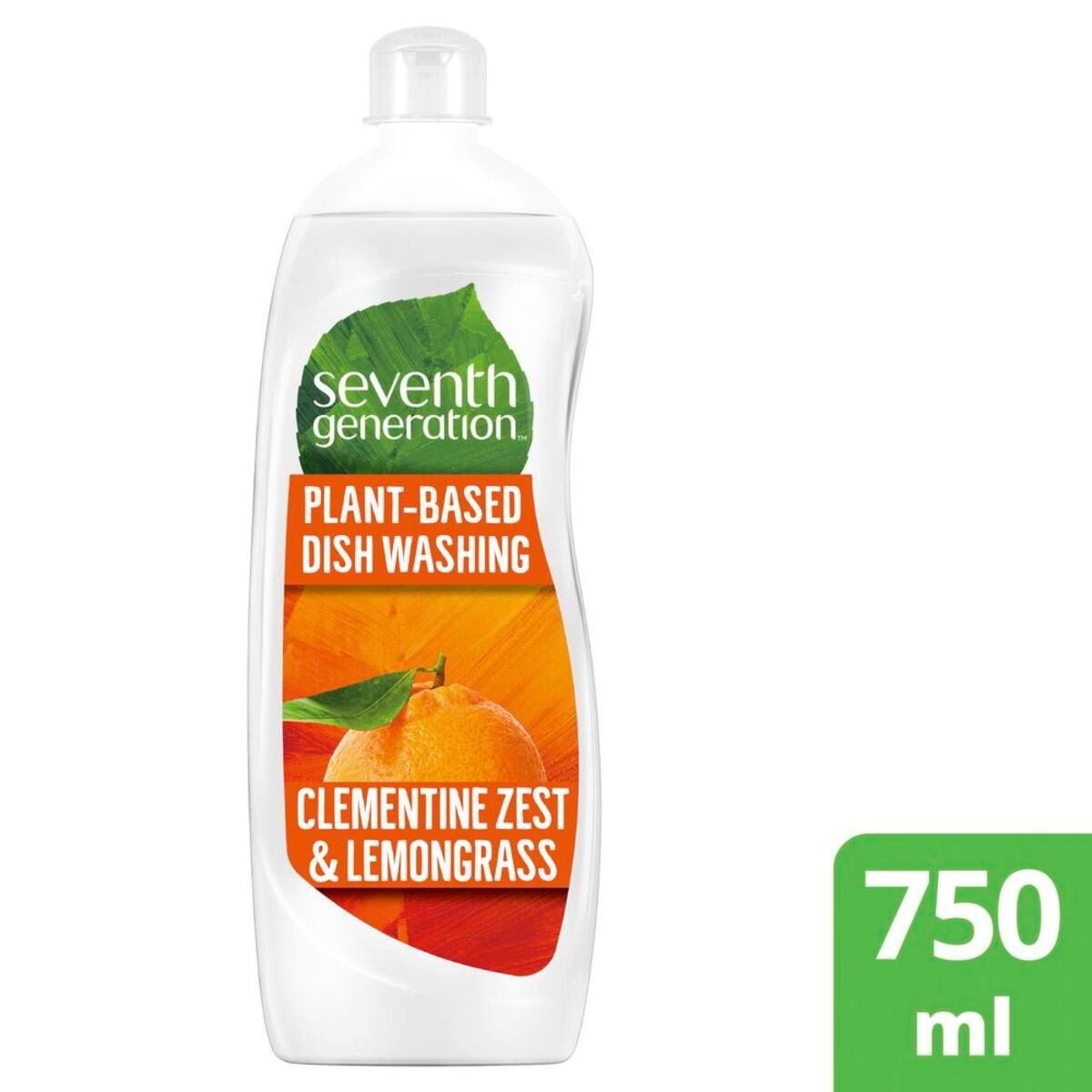 Seventh Generation Plant Based Dishwashing Clementine Zest & Lemongrass 750ml