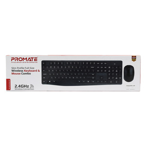 Promate Wireless Keyboard + Mouse Combo