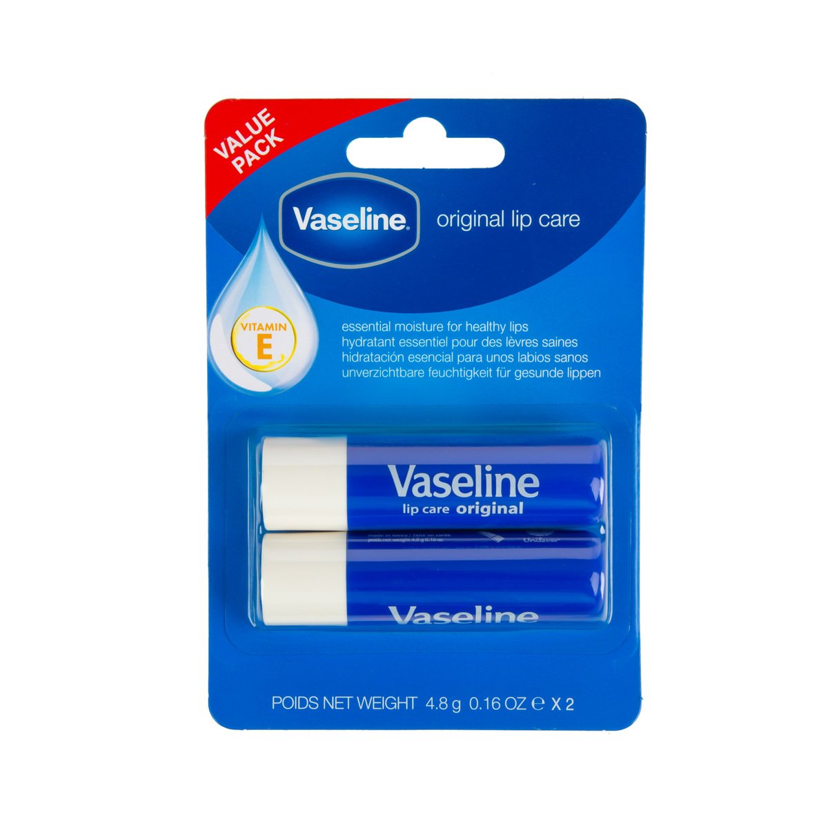 Vaseline Lip Care Original 2 x 4.8 g