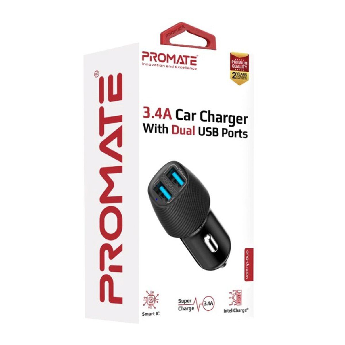 Promate Car Charger VOLTRIP-DUO