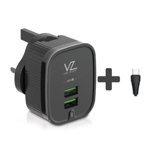 Voz Dual Charger VZTC1 2.4A + USB-C