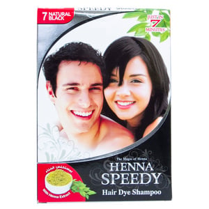 Hanna Speedy Natural Black 7 Hair Dye Shampoo 30 ml