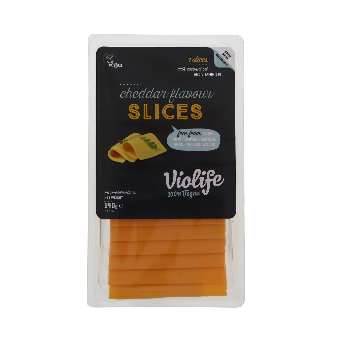 اشتري قم بشراء فيولايف شرائح جبنة نباتية بنكهة الشيدر 140 جم Online at Best Price من الموقع - من لولو هايبر ماركت Sliced Cheese في السعودية
