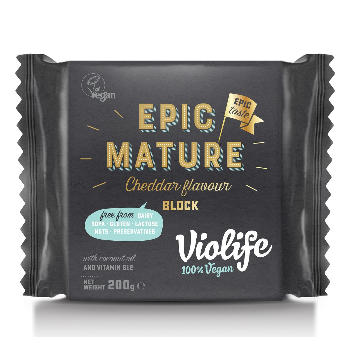 Violife Epic Mature Vegan Block Cheddar Flavour 200g