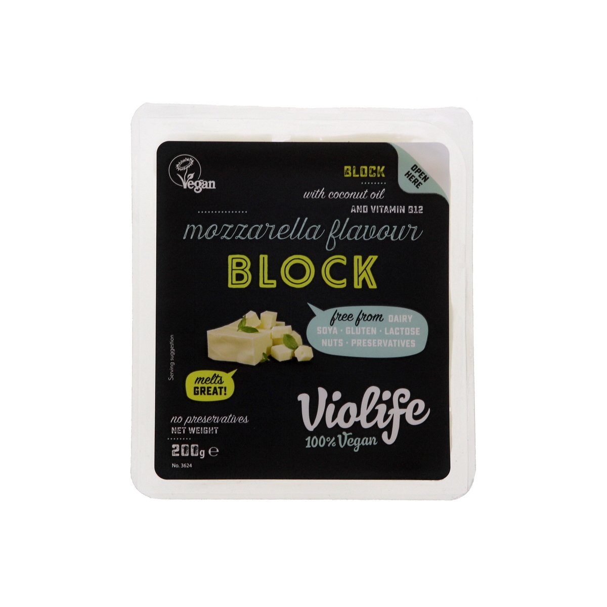 اشتري قم بشراء فيولايف جبنة نباتية بنكهة الموزاريلا 200 جم Online at Best Price من الموقع - من لولو هايبر ماركت Block Cheese في السعودية