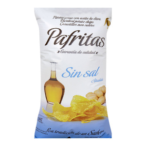 Pafritas Potato Chips Without Salt 140g