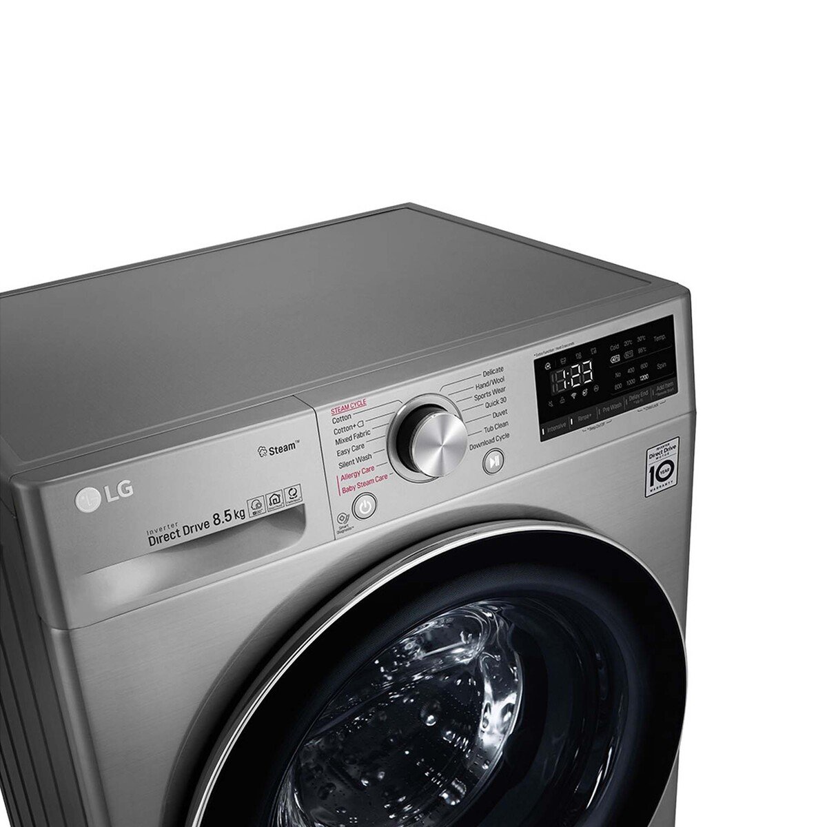 LG Front Load Washing Machine F2V5GYP2T 8.5KG, AI DD™, Steam+™, Bigger Capacity