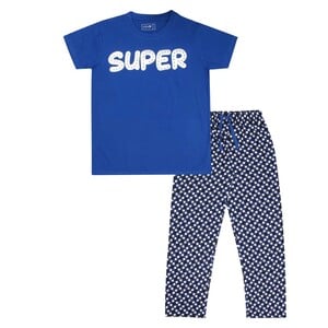 Eten Men's Pyjama Set FSVJ3 Royal Blue and Navy Blue, Large