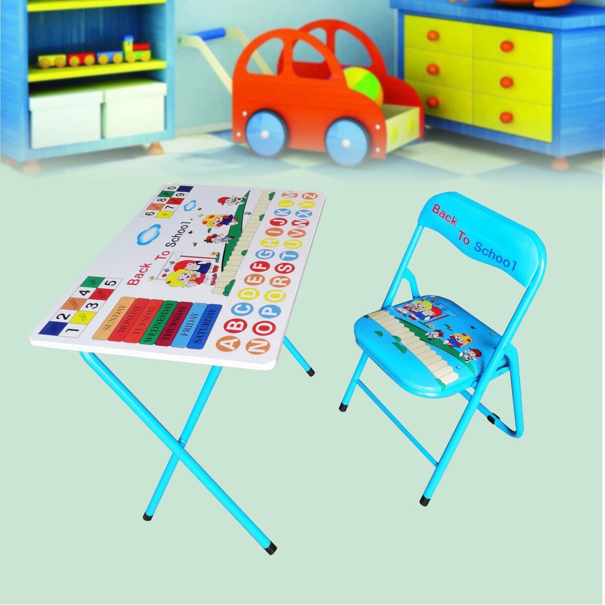 Maple Leaf Kids Study Table & Chair KT249 Blue