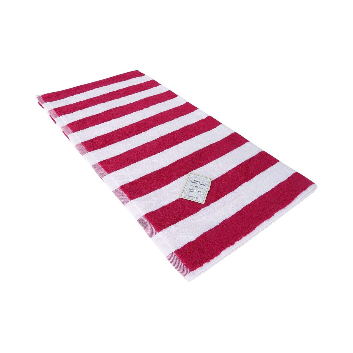 True Bath Towel Stripe BerrySize: W70 x L140cm