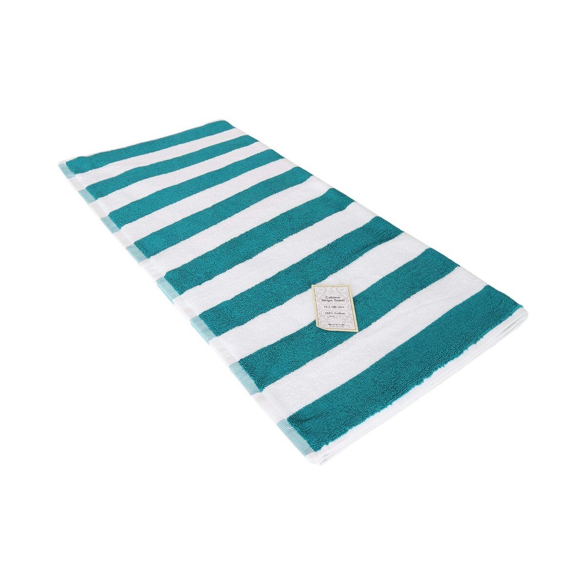 True Bath Towel Stripe Turquoise BlueSize: W70 x L140cm