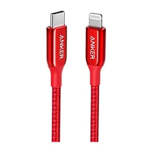 أنكر باور لاين + III USB-C إلى كابل شحن A8842H91 أحمر 0.9 متر
