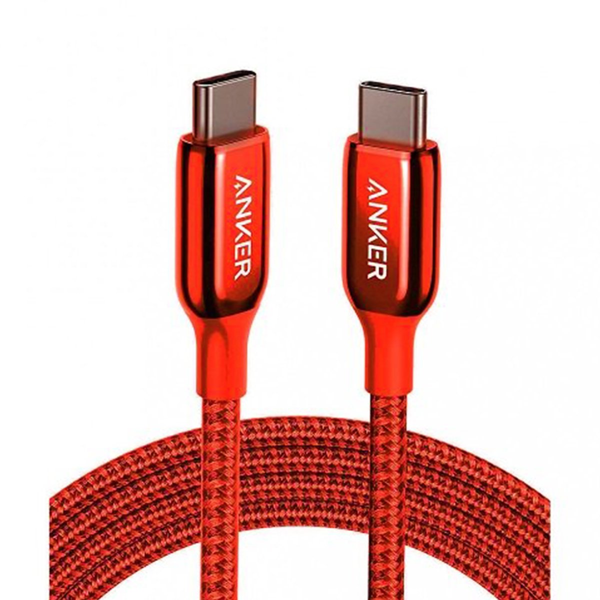 أنكر باور لاين + III كابل USB-C إلى USB-C A8863H91 1.8 متر أحمر