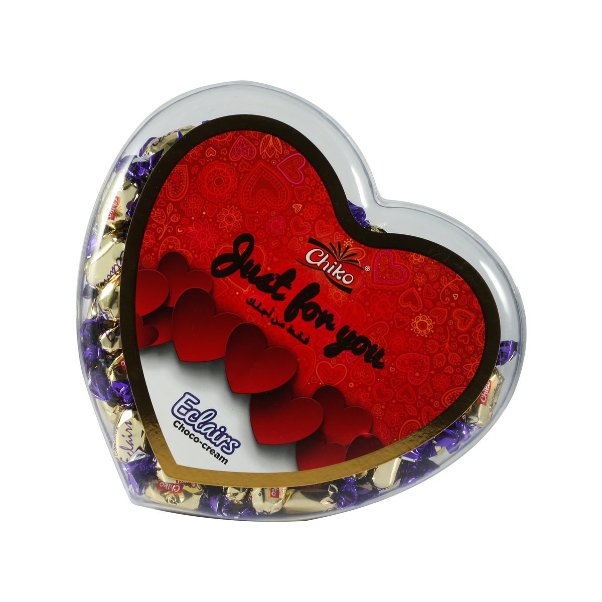 Chiko Eclairs Heart Box Chocolate 600g