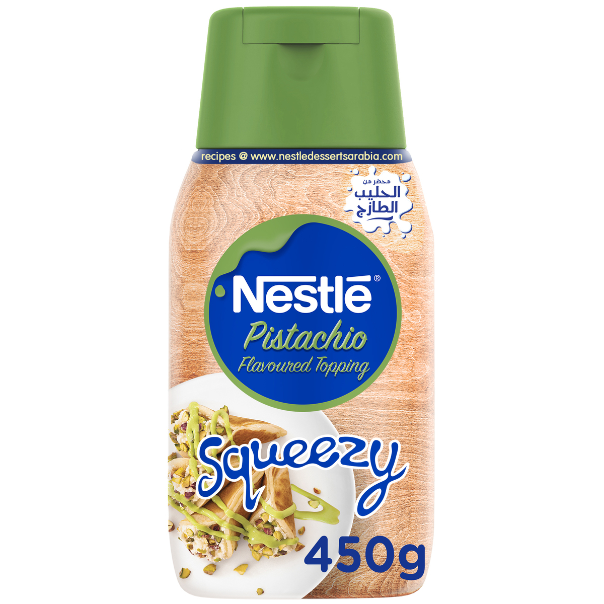 Buy Nestle Squeezy Pistachio Flavored sweetened Condensed Milk 450 g Online at Best Price | Condnsd Sweetnd Milk | Lulu UAE in Saudi Arabia