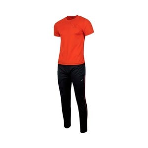 Black Panther Men's Active Wear 2Pcs Set Short Sleeve 70001D Orange Large