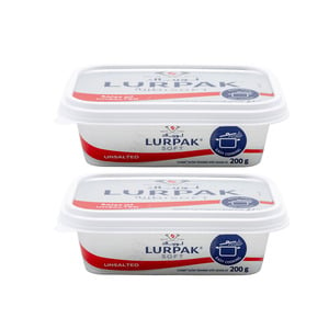 Lurpak Soft Butter Unsalted Tub 2 x 200g