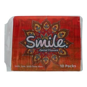 Buy Smile Facial Tissue 2ply 10 x 150 Sheets Online at Best Price | Facial Tissues | Lulu KSA in Saudi Arabia