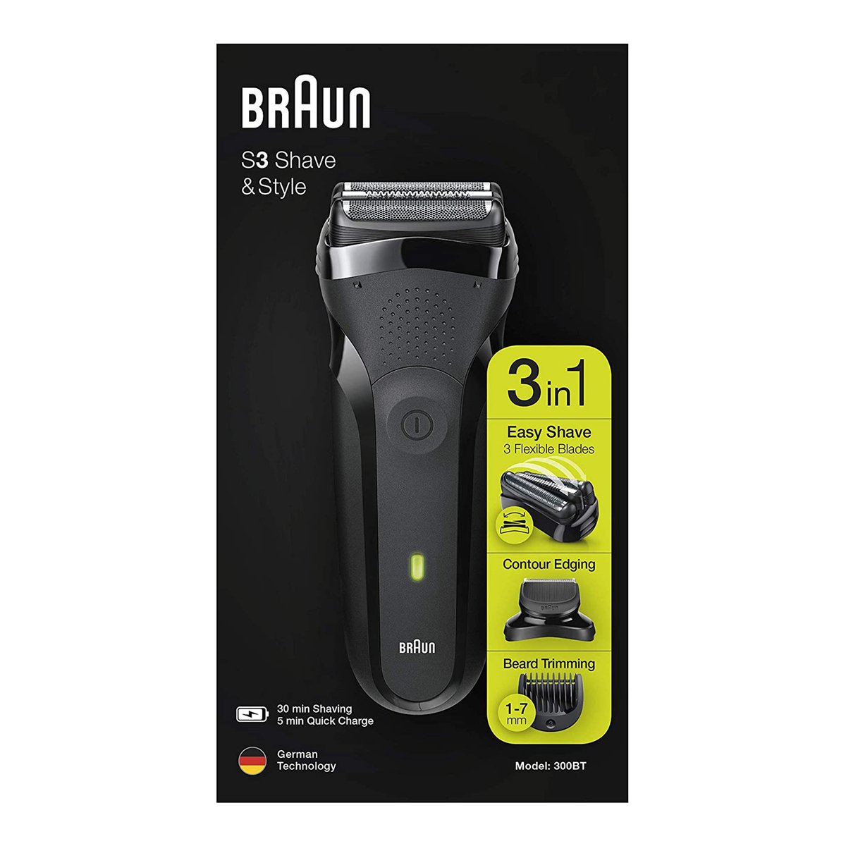 Braun Series 3 Style & Shave Electric Shaver For Men 300BT