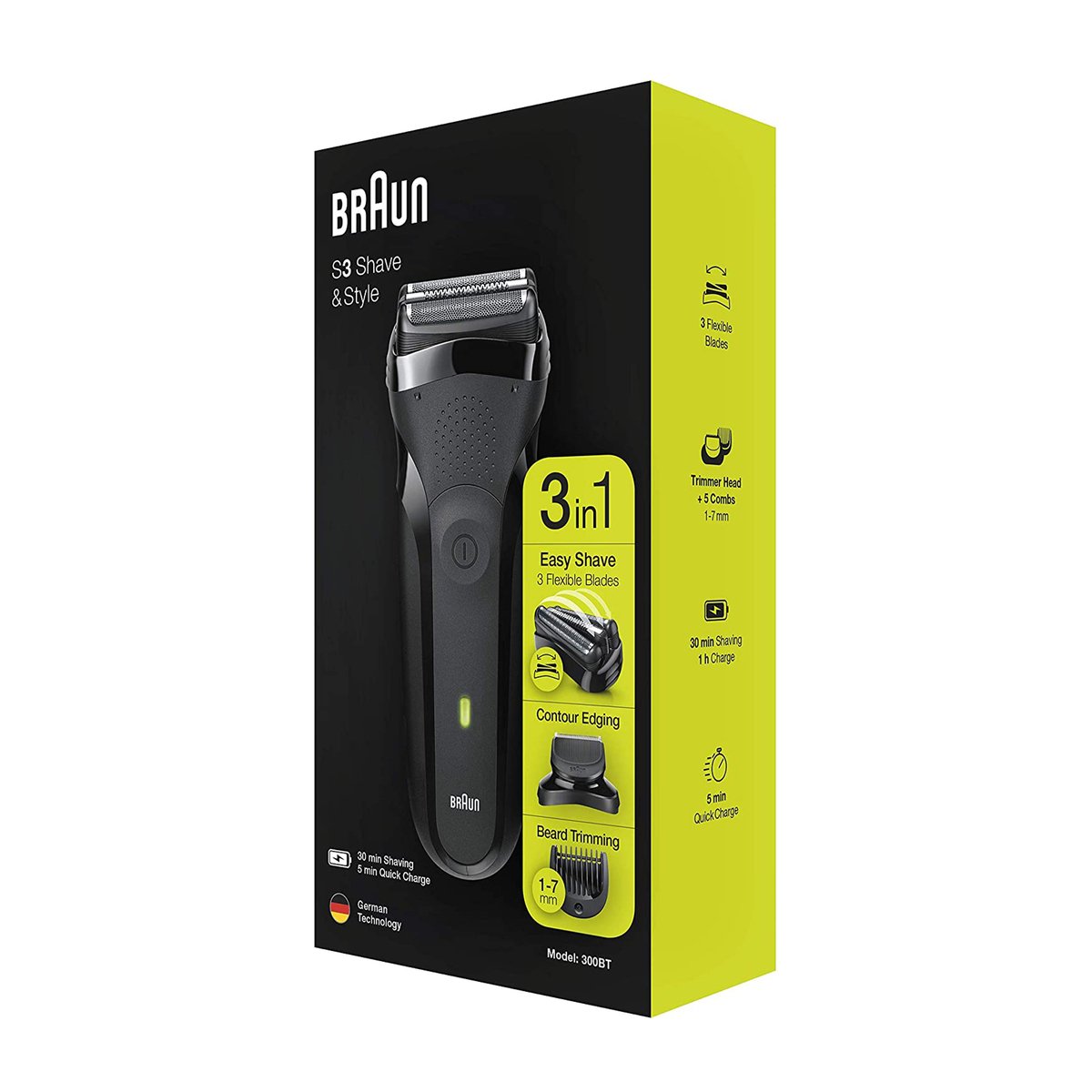 Braun Series 3 Style & Shave Electric Shaver For Men 300BT