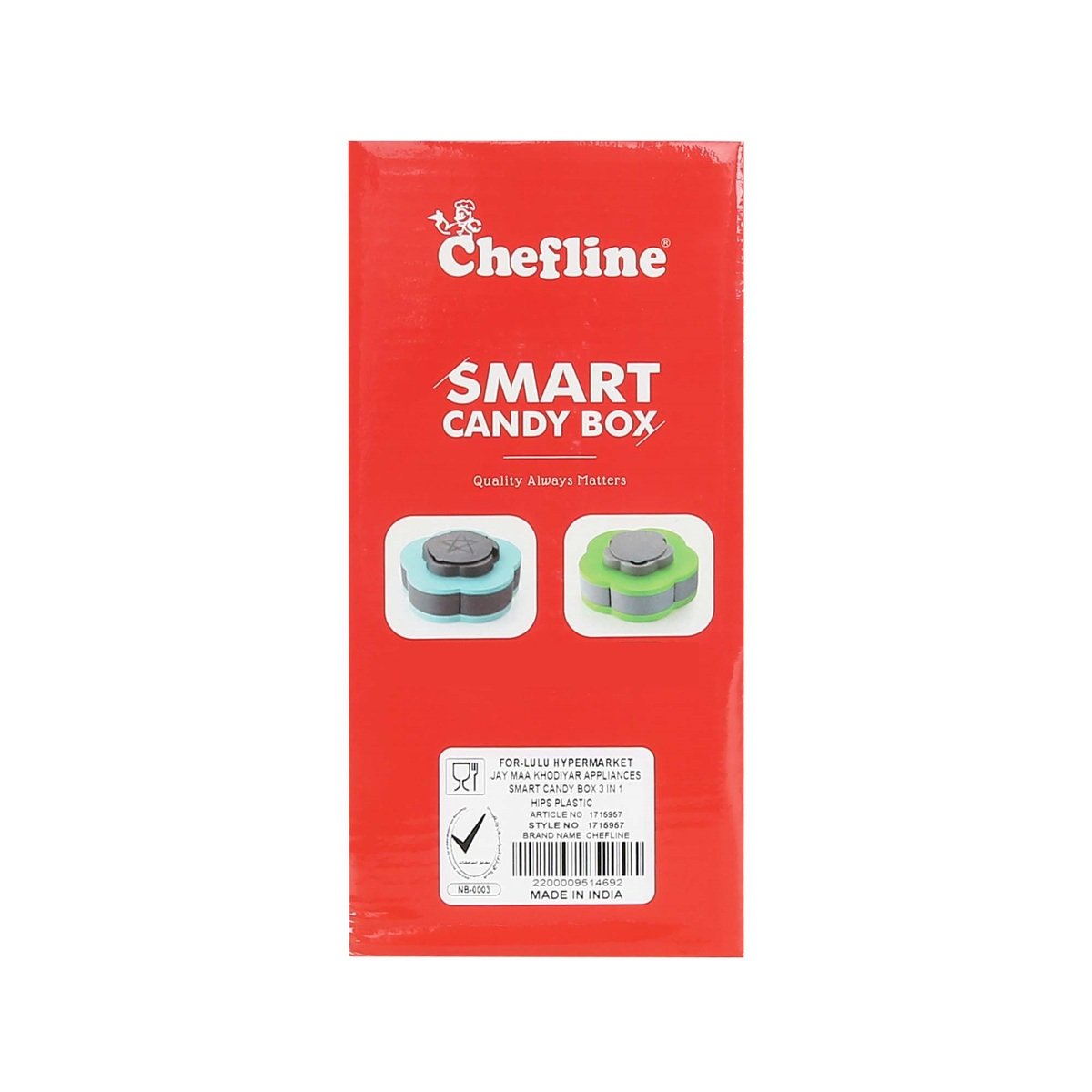 Chefline Smart Candy Box INDP5 Assorted Colors