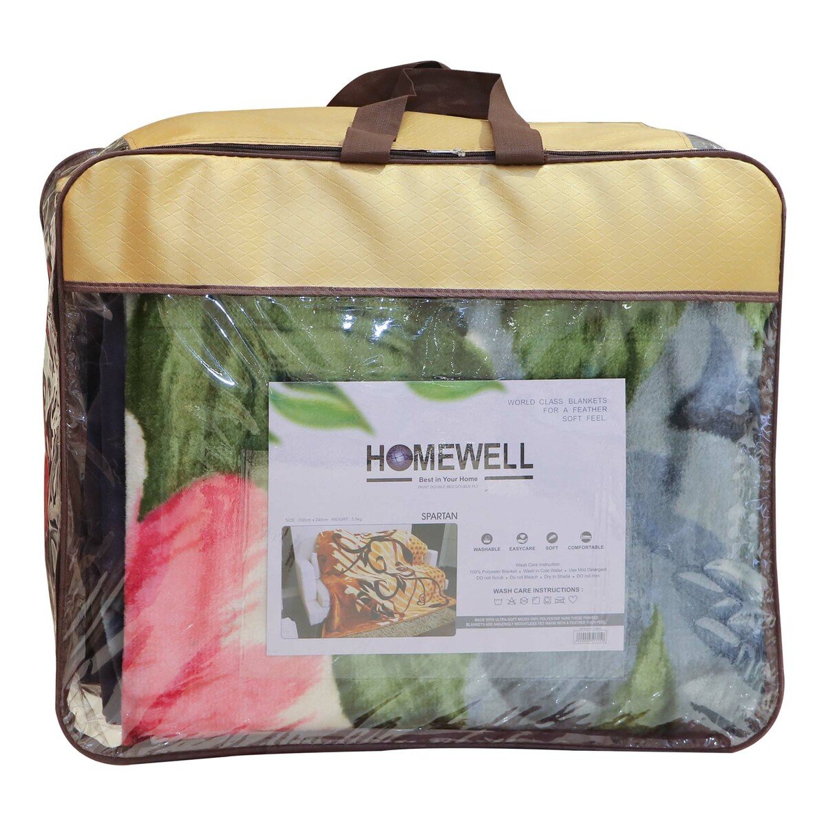 Home Well Blanket 200x240 2ply Assorted
