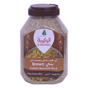 اشتري قم بشراء الوليمة أرز هندي بسمتي اسمر طويل الحبة 2 كجم Online at Best Price من الموقع - من لولو هايبر ماركت Speciality Rice في السعودية