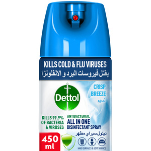 Dettol Crisp Breeze Antibacterial All in One Disinfectant Spray 450 ml
