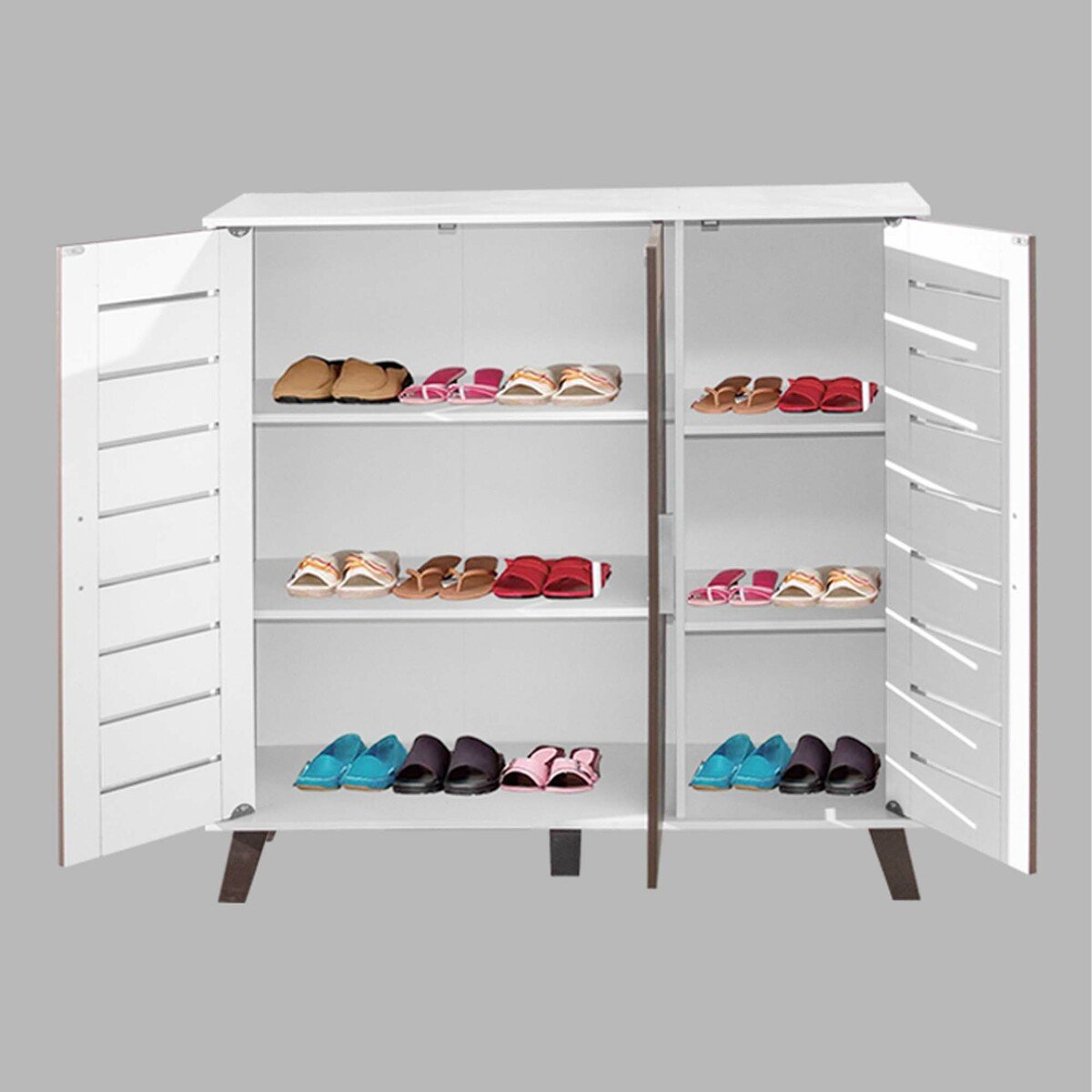 Maple Leaf Home Shoe Cabinet 3Door SC203NM White