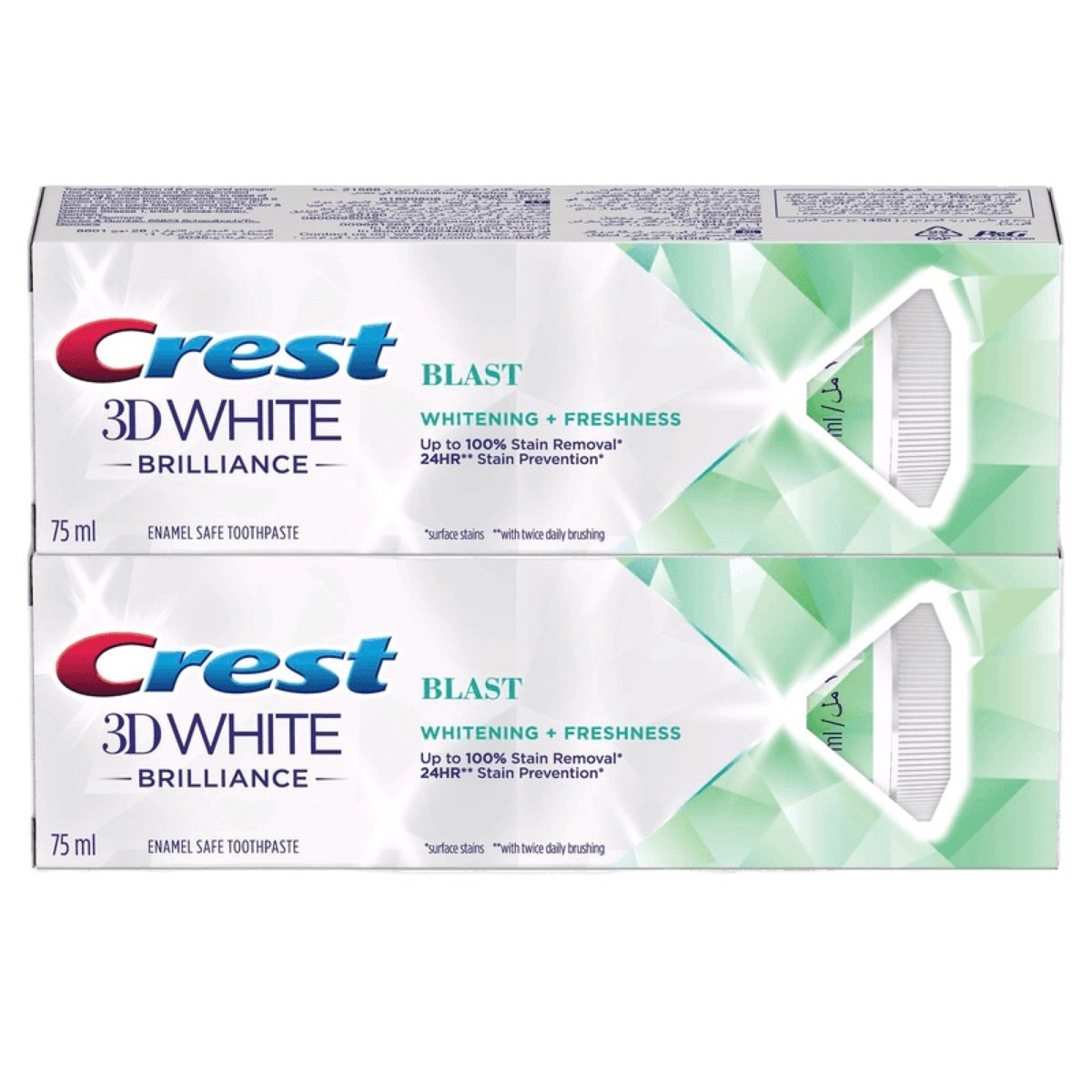 Crest Toothpaste 3D White Brilliance Blast 2 x 75 ml