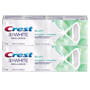 Crest Toothpaste 3D White Brilliance Blast 2 x 75ml