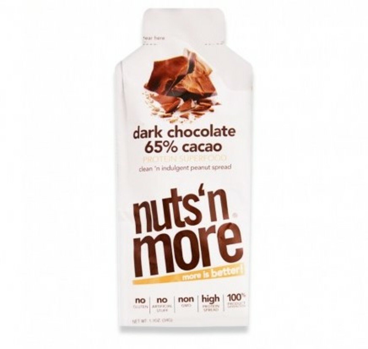 Nuts 'n More Dark Chocolate 60% Cacao High Protein Peanut Butter Spread 34g
