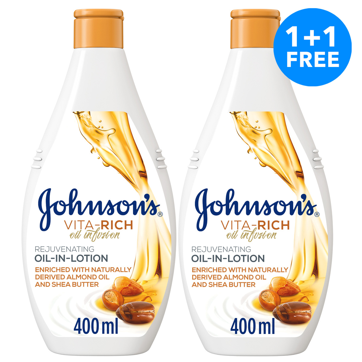 Johnson's Vita Rich Oil Infusion Rejuvenating Oil-In-Lotion 400 ml 1+1