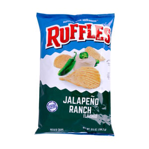 Buy Ruffles Potato Chips Jalapeno Ranch 184.2 g Online at Best Price | Potato Bags | Lulu UAE in UAE