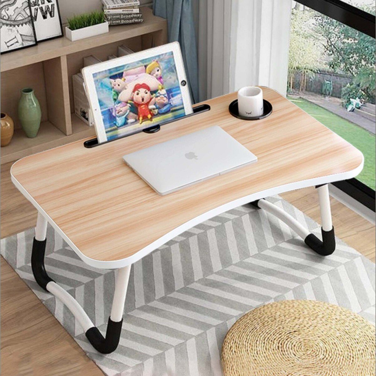 مابل ليف هوم طاولة قابلة للطي متعددة الأغراض خشب الزان الحجم: عرض 60 × عمق 40 × ارتفاع 26 سم