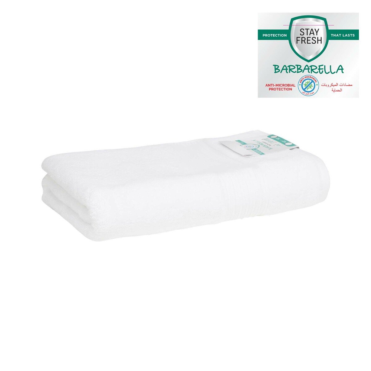 Barbarella Anti-Microbial Bath Towel 84x160cm White