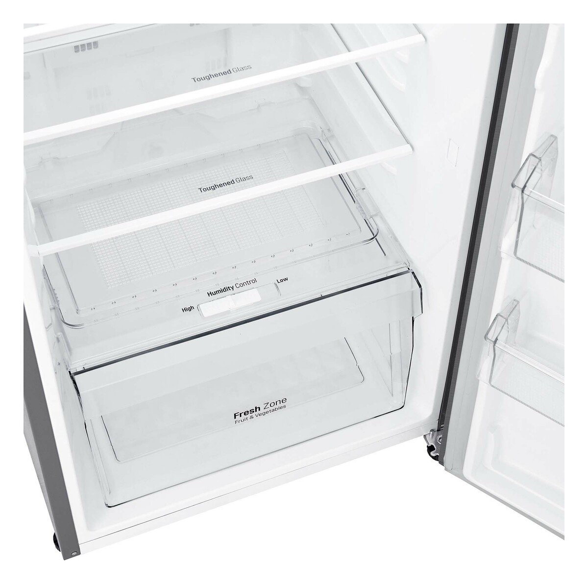 LG Double Door Refrigerator 234LTR, Smart Inverter Compressor, Multi Air Flow, Smart Diagnosis™, Platinum Silver, GR-C345SLBB