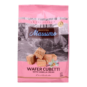 Maestro Massimo Wafer Cubetti With Vanilla Cream 250g