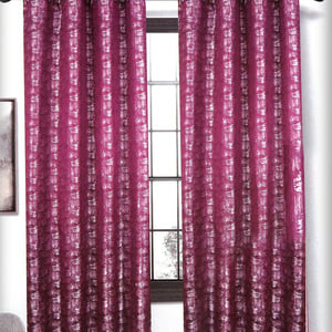 Maple Leaf Yarn Dye Jacquard Window Curtain 2pcs Set 140x260cm Assorted