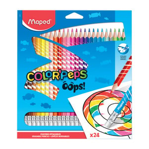 Maped Color Pencil Erasable 24's 83282