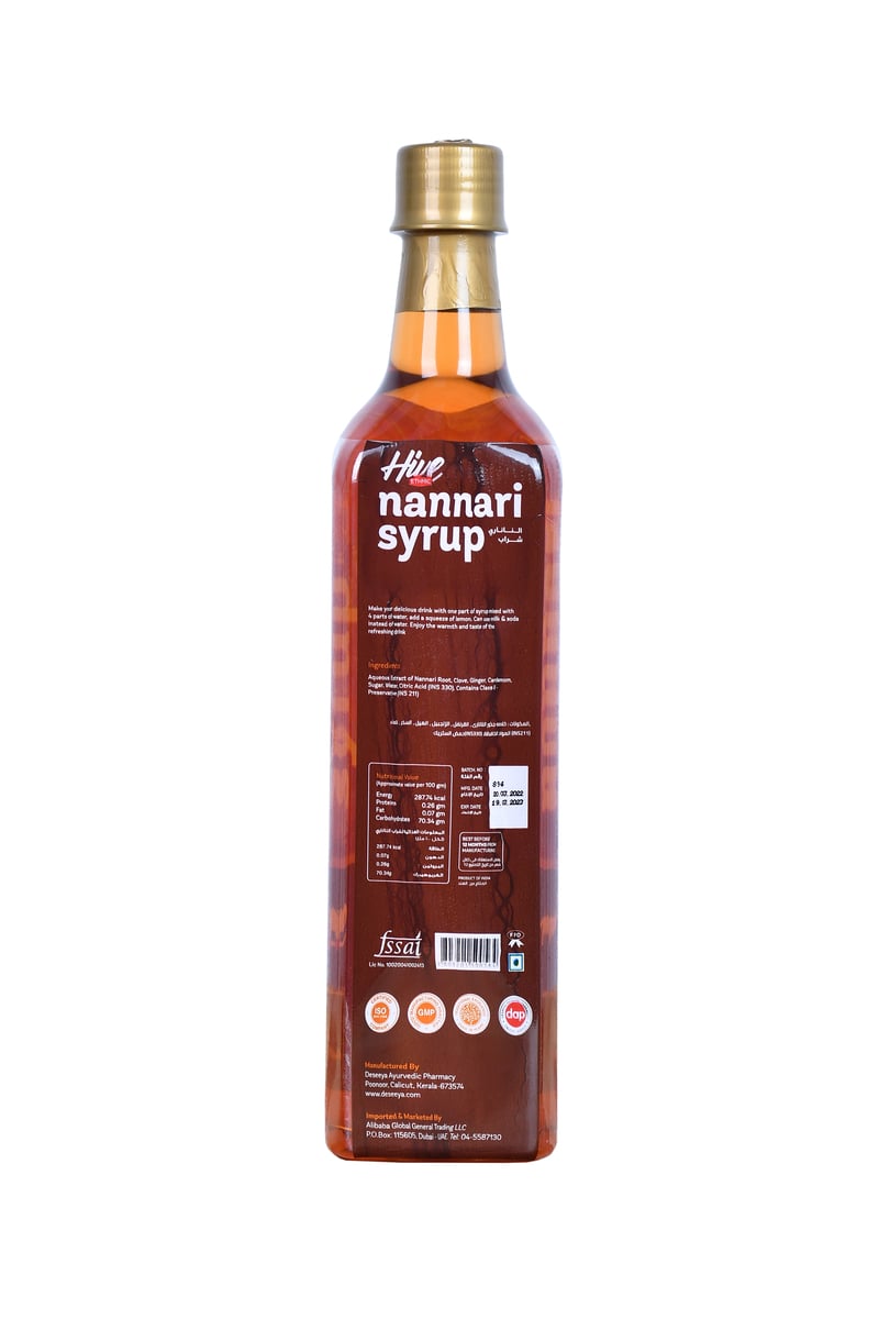Hive Nannari Syrup 750 ml