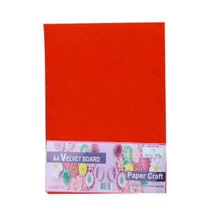Win Plus Velvet Board A4 EX21 5Sheets Assorted Color