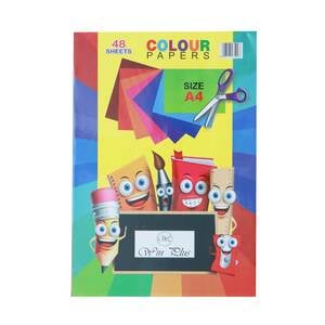 Win Plus Color Card Board A4 EX163 48Sheets Assorted Color