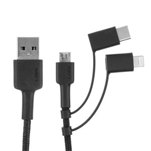 Aukey 3 In 1 Mfi Lightning Cable, 1.2M(AKY-CBBAL5-BK)