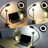 Trands Selfie Ring Light with Flexible Mobile Phone Holder Lazy Bracket Desk Lamp LED Light for Live Stream Office Kitchen Home TH507