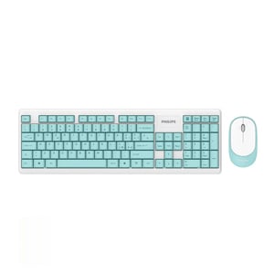 Philips Wireless Keyboard & Mouse Combo, Mint Colour