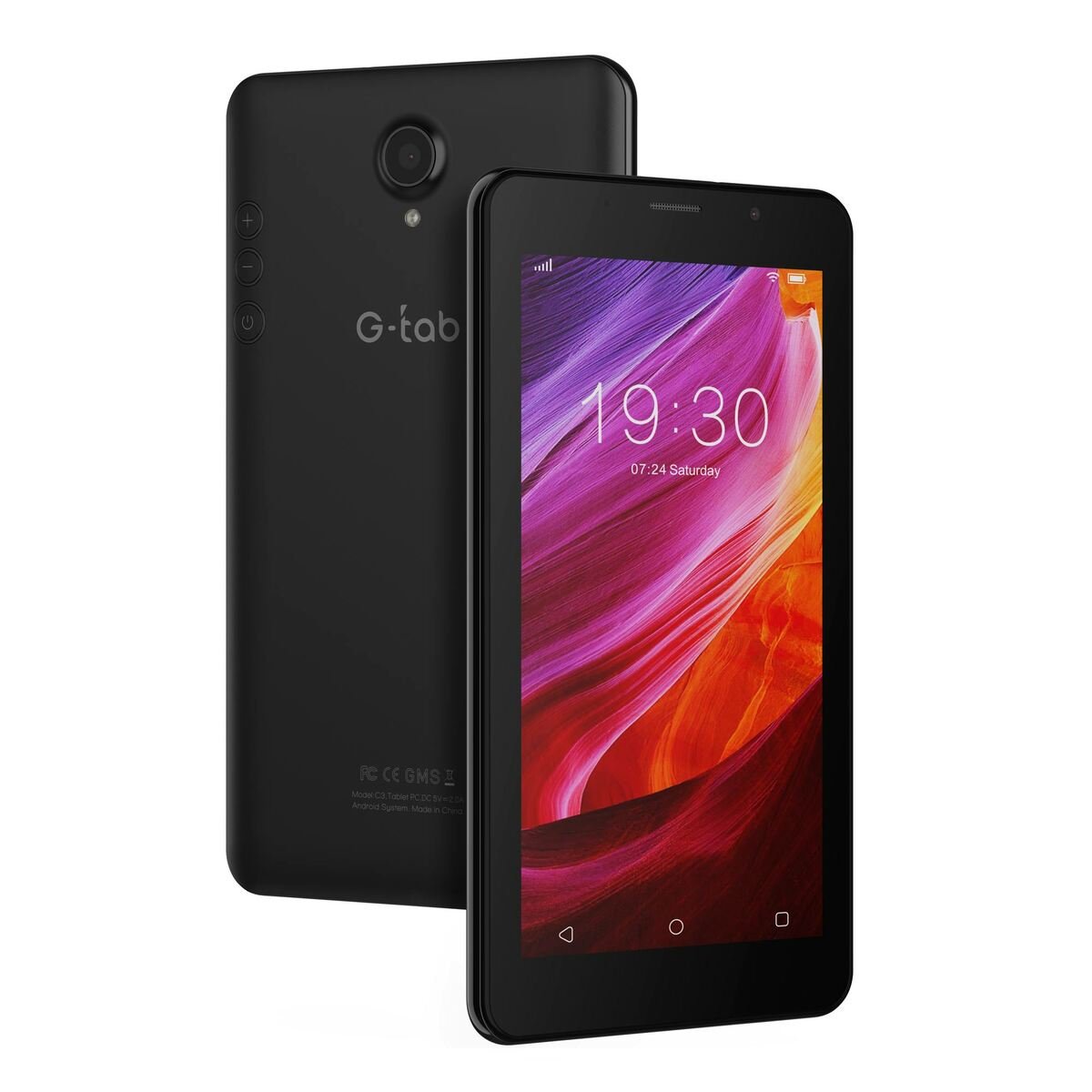 G-tab Tablet C3, 3G, Quad-core, 1GB RAM, 16GB Memory, 7.0 inches Display, Android, Black