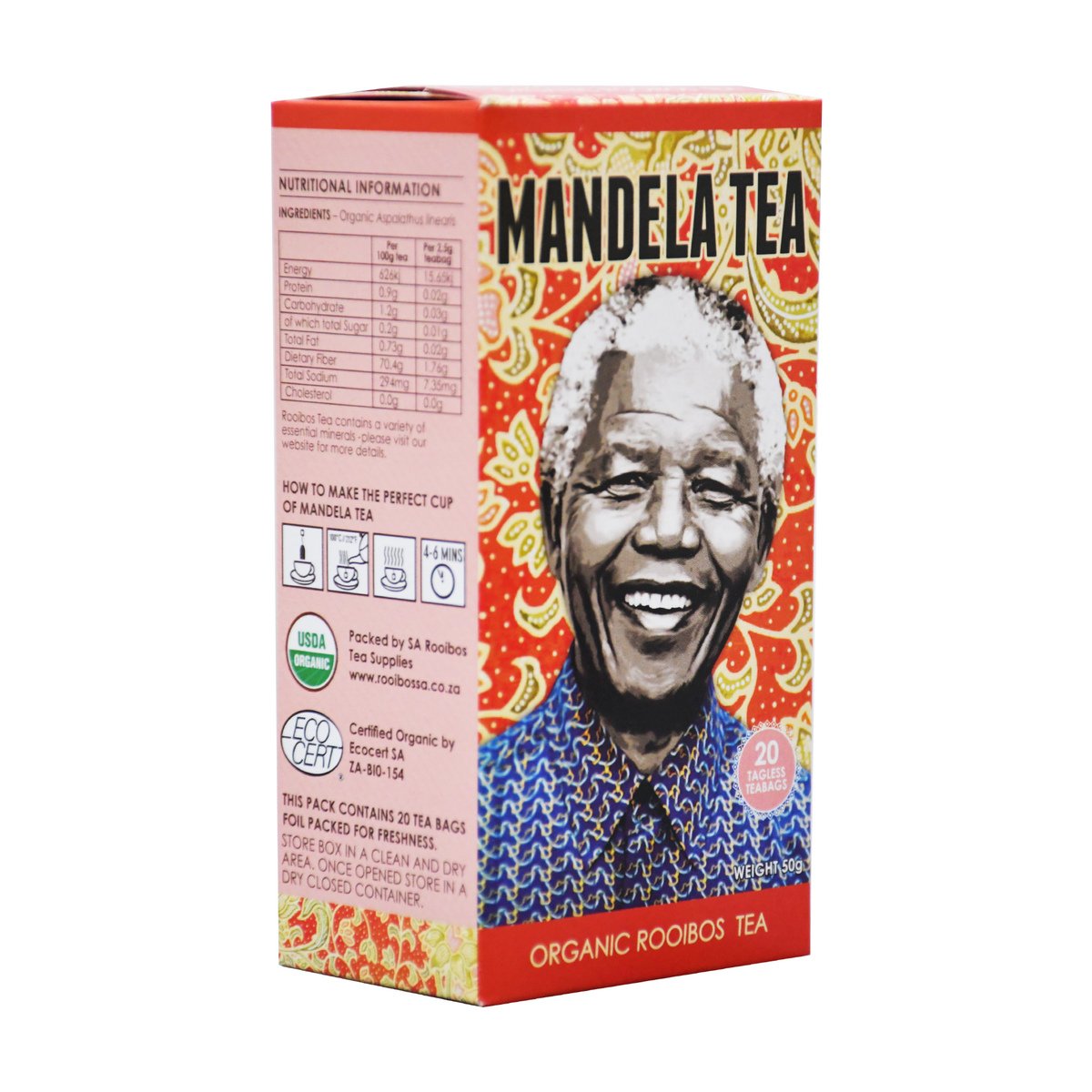 Mandela Tea Organic Rooibos Tea 20 Teabags
